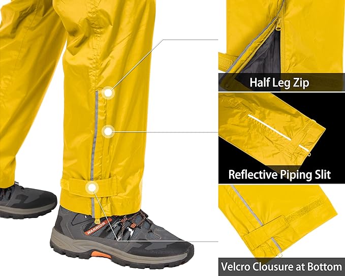Reflective Sulphur Yellow Water Proof Pants