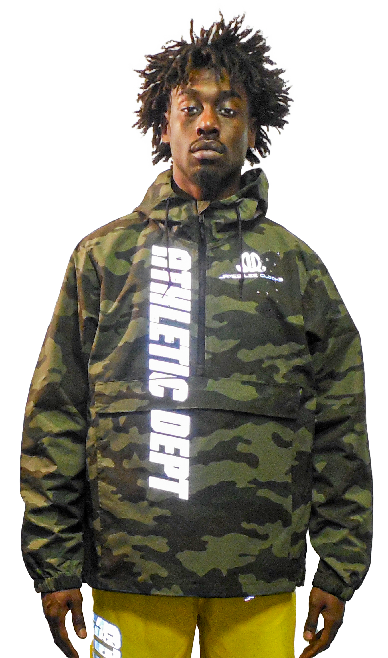 Reflective Camo Water Resistant Windbreaker