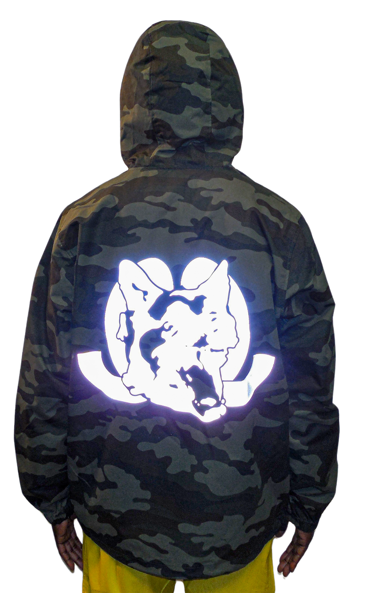 Reflective Camo Water Resistant Windbreaker