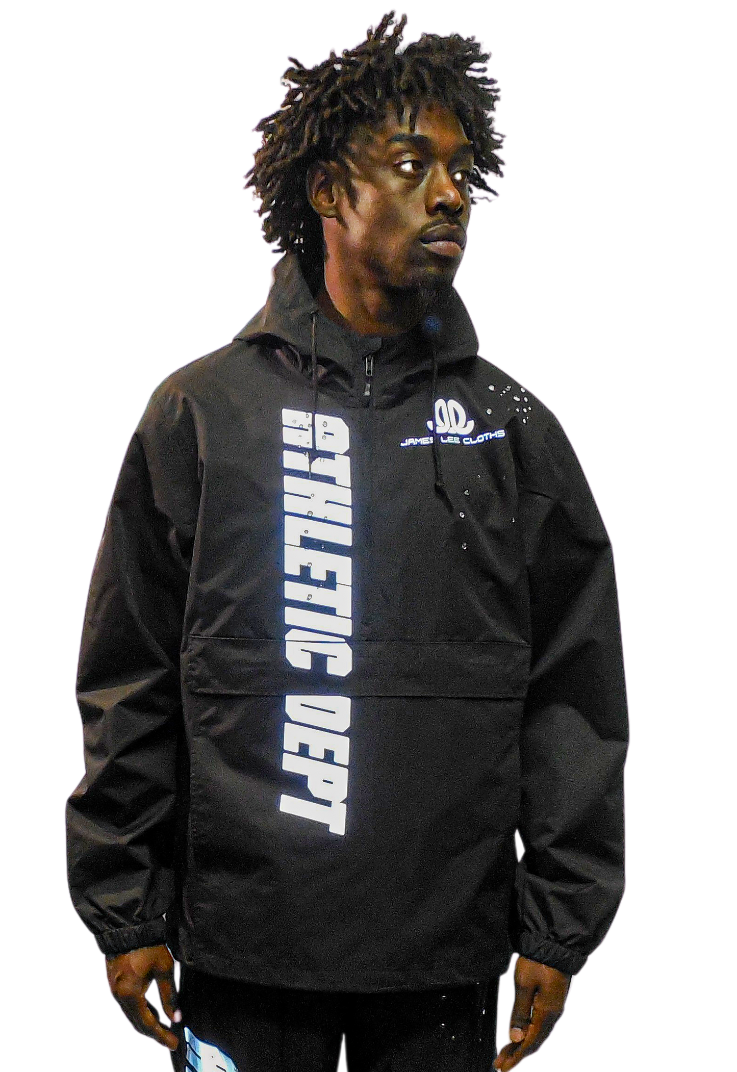 Reflective Black Water Resistant Windbreaker