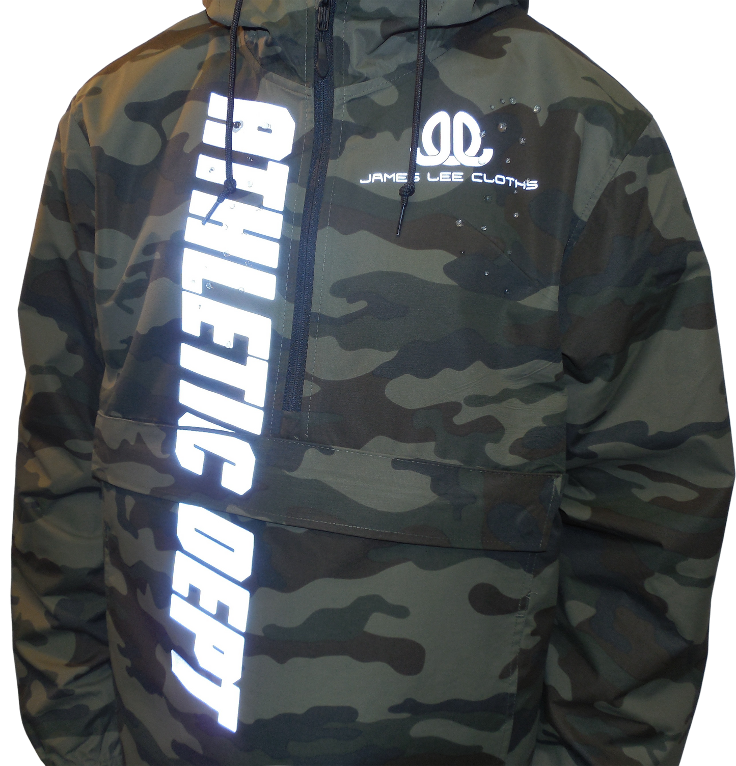 Reflective Camo Water Resistant Windbreaker