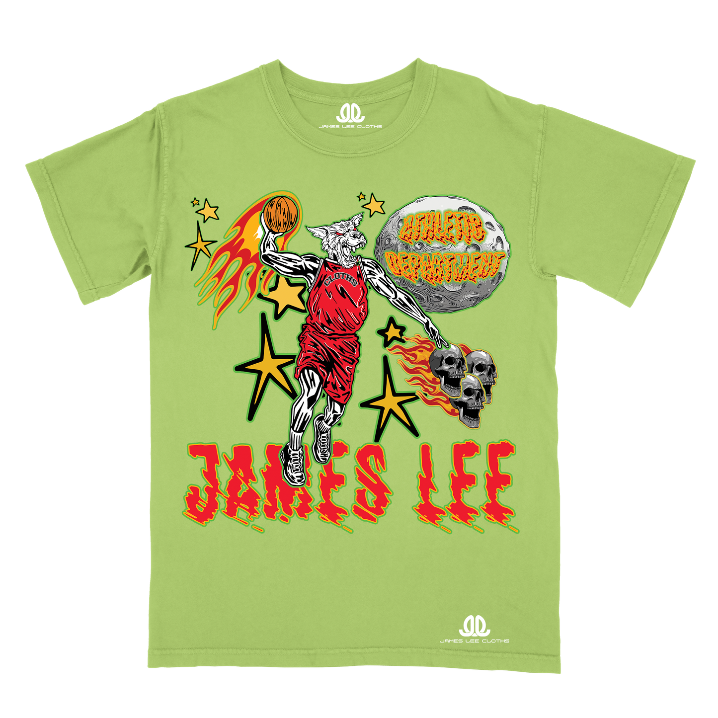 Werewolves Basketball Tee (lime)